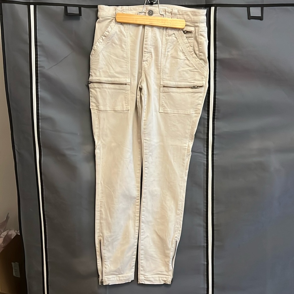 Joie ankle khaki pants with zipper detail